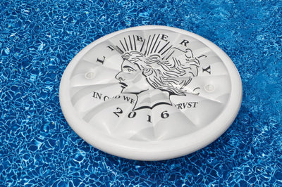 Swimline Giant Inflatable Swimming Pool Silver Dollar Lounger Float (6 Pack)