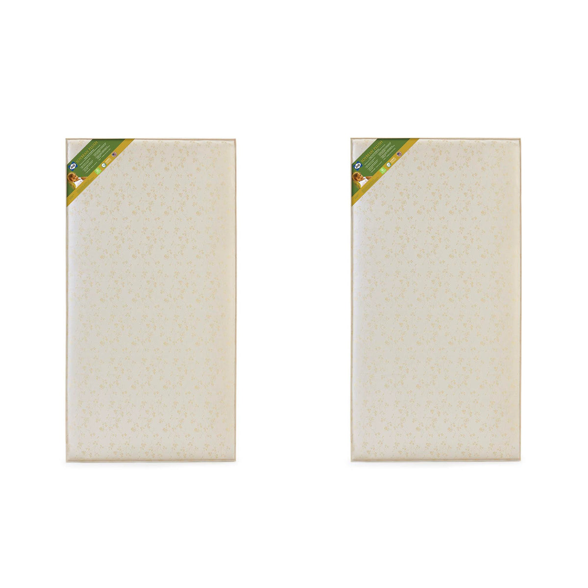 Sealy Infant Soybean Plush Foam Waterproof Crib Nursery Mattress Pad (2 Pack)