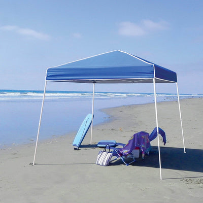 Z-Shade 10' x 10' Angled Leg Shade Canopy Tent Shelter, Blue (Open Box)