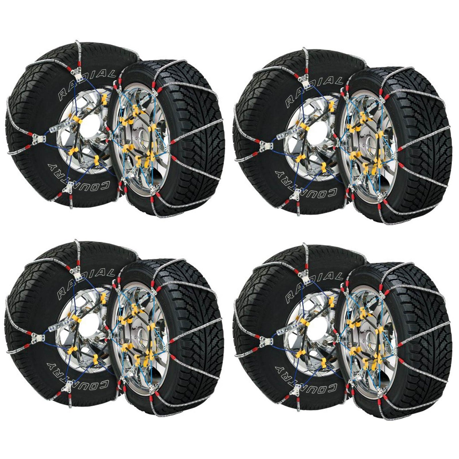 Security Chain SZ441 Super Z6 Car Truck Snow Radial Cable Tire Chain, 8 Pack - VMInnovations
