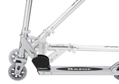Razor A2 Kids Folding Portable Push Scooter with Wheelie Bar, Clear (3 pack)