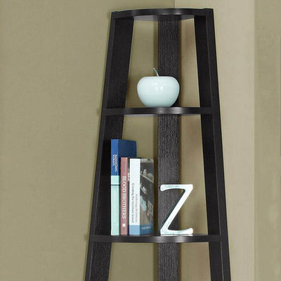 Monarch Specialtie 72 Inch Tall Cappuccino Corner Accent Bookcase (2 Pack)