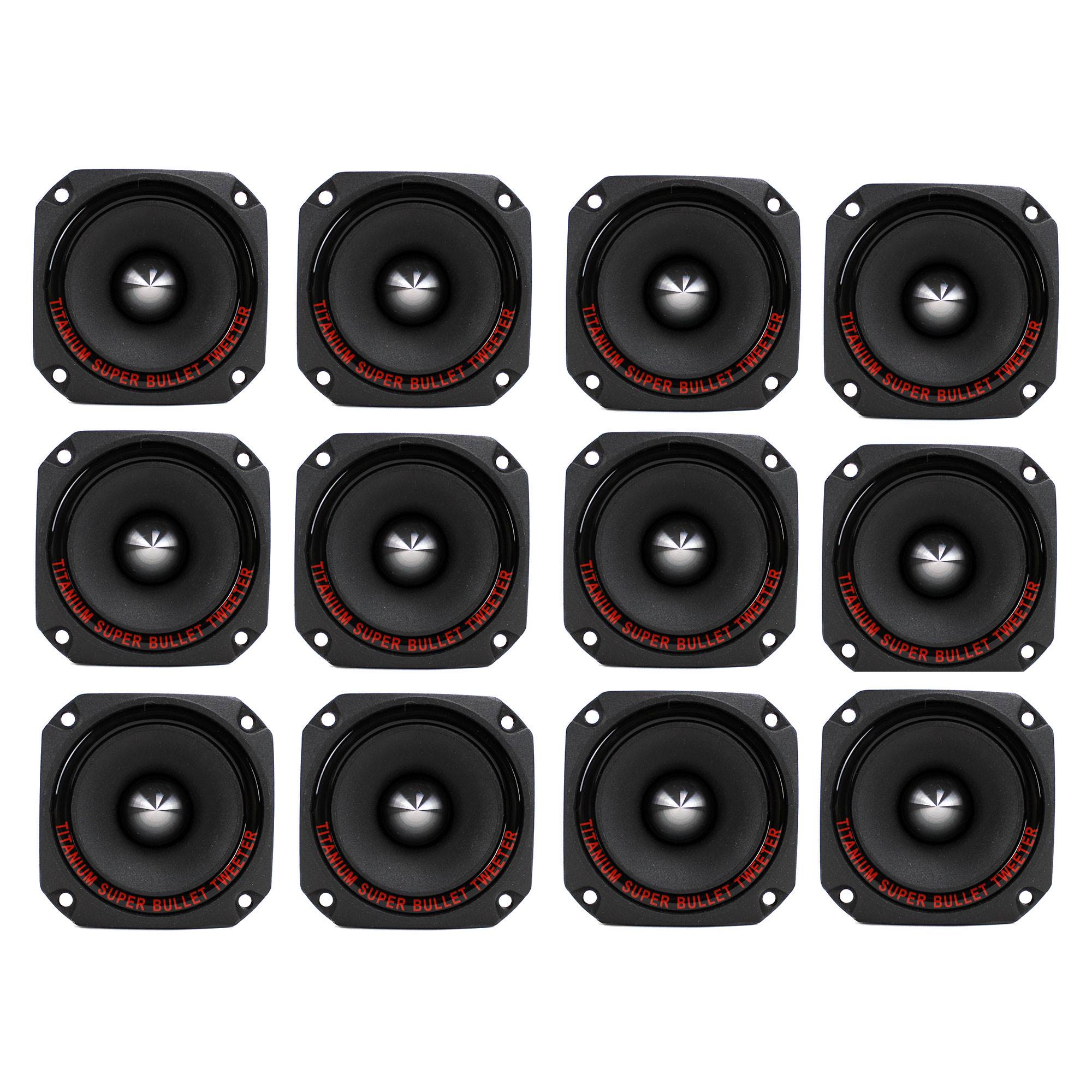 Pyramid TW44 1 Inch 300W Titanium Dome Bullet Car Super Tweeter (12 Pack) - VMInnovations