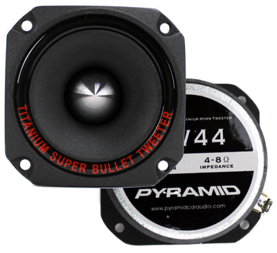 Pyramid TW44 1 Inch 300W Titanium Dome Bullet Car Super Tweeter (12 Pack)