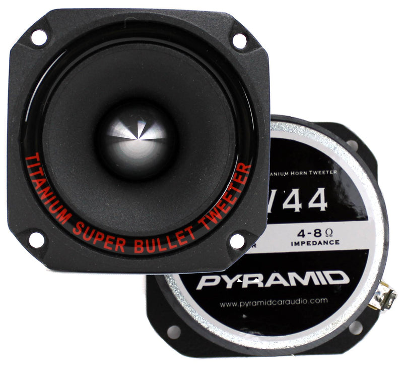 Pyramid TW44 1 Inch 300W Titanium Dome Bullet Car Super Tweeter (12 Pack)