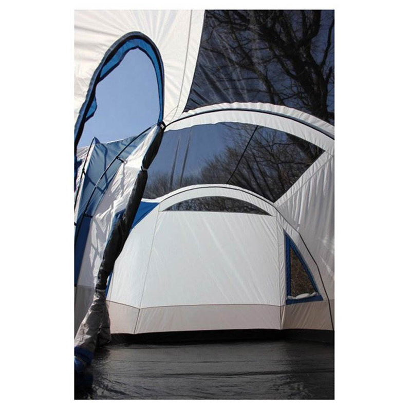Tahoe Gear Gateway 12-Person Deluxe Cabin Family Camping Tent, Blue (2 Pack)
