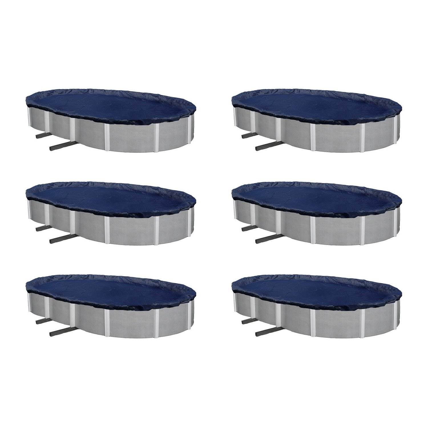 Swimline 15 x 30 Foot Oval Above Ground Swimming Pool Leaf Net Cover (6 Pack)