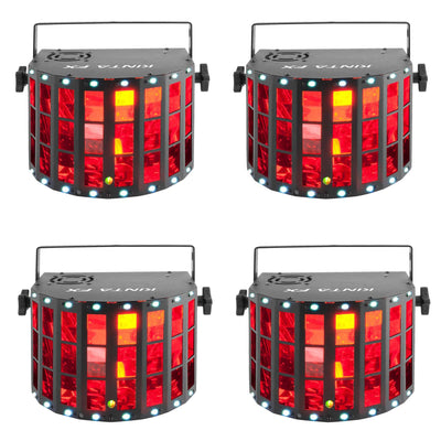 Chauvet DJ Kinta Multi FX Derby Beam RGBW LED Light Laser & Strobe (4 Pack)