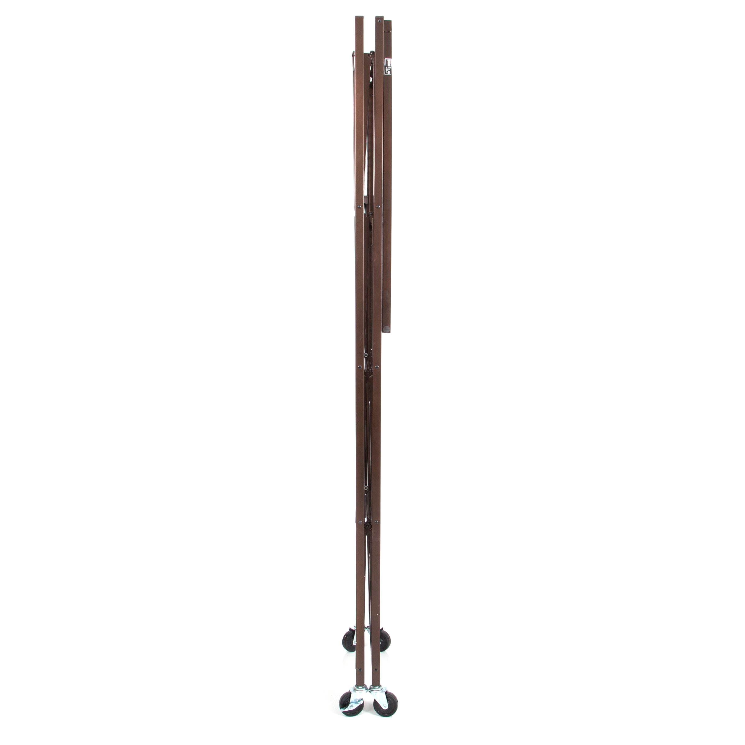 Origami Large Wheeled 5-Shelf Folding Steel Wire Shelving, Bronze (Used) - VMInnovations