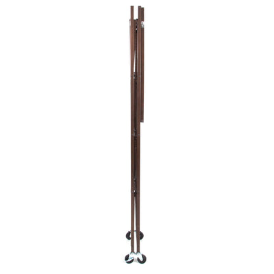 Origami Large Wheeled 5-Shelf Folding Steel Wire Shelving, Bronze (Used) - VMInnovations