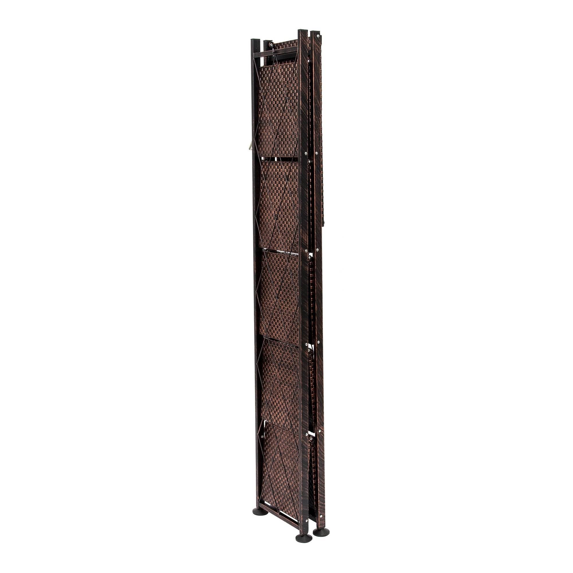 Origami 6 Tier Classic Stamped Steel Organizer Storage Rack, Bronze (Used) - VMInnovations
