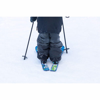 Lucky Bums Kids Beginner Plastic Snow Skis Adjustable Bindings, Pink (Open Box)