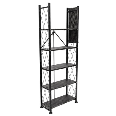 Origami 6 Tier Classic Stamped Steel Bookcase Organizer Storage Rack (Used)
