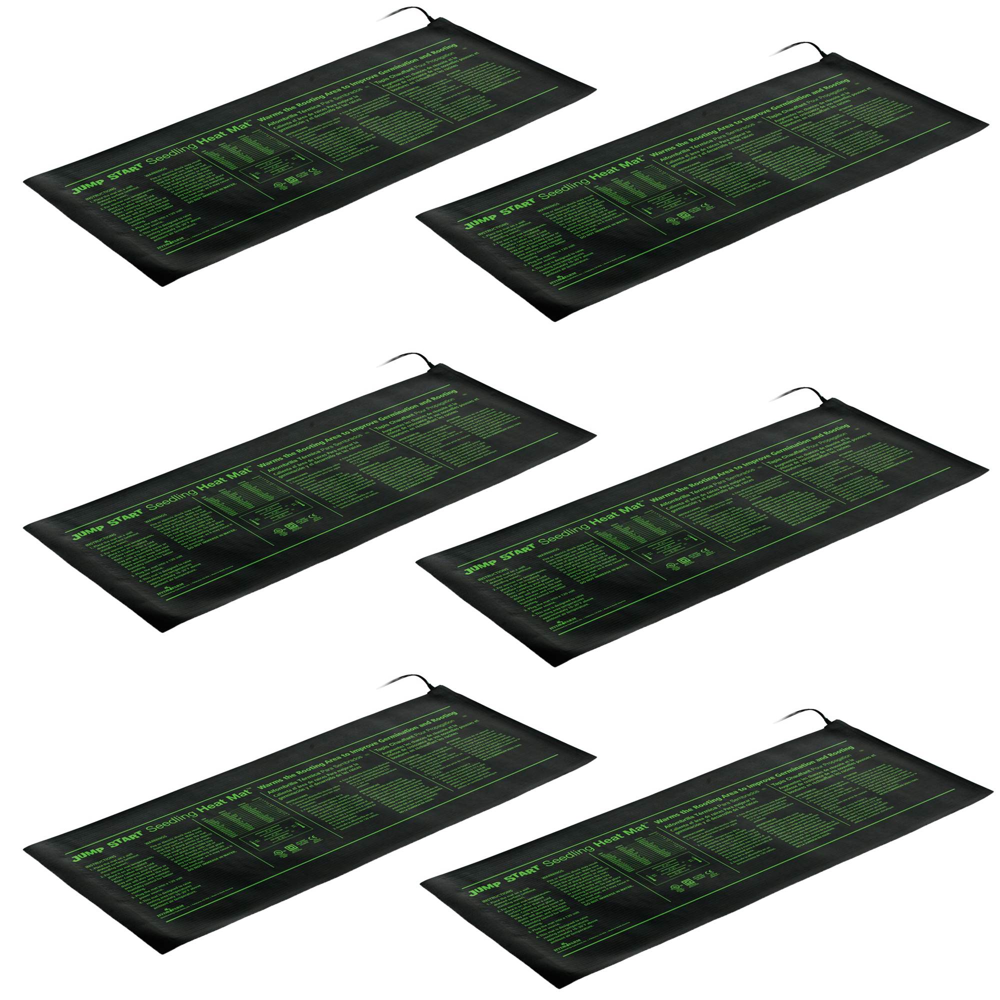 Jump Start Hydrofarm 107W Hydroponic Seedling Heat Mat | 48" x 20" (6 Pack)