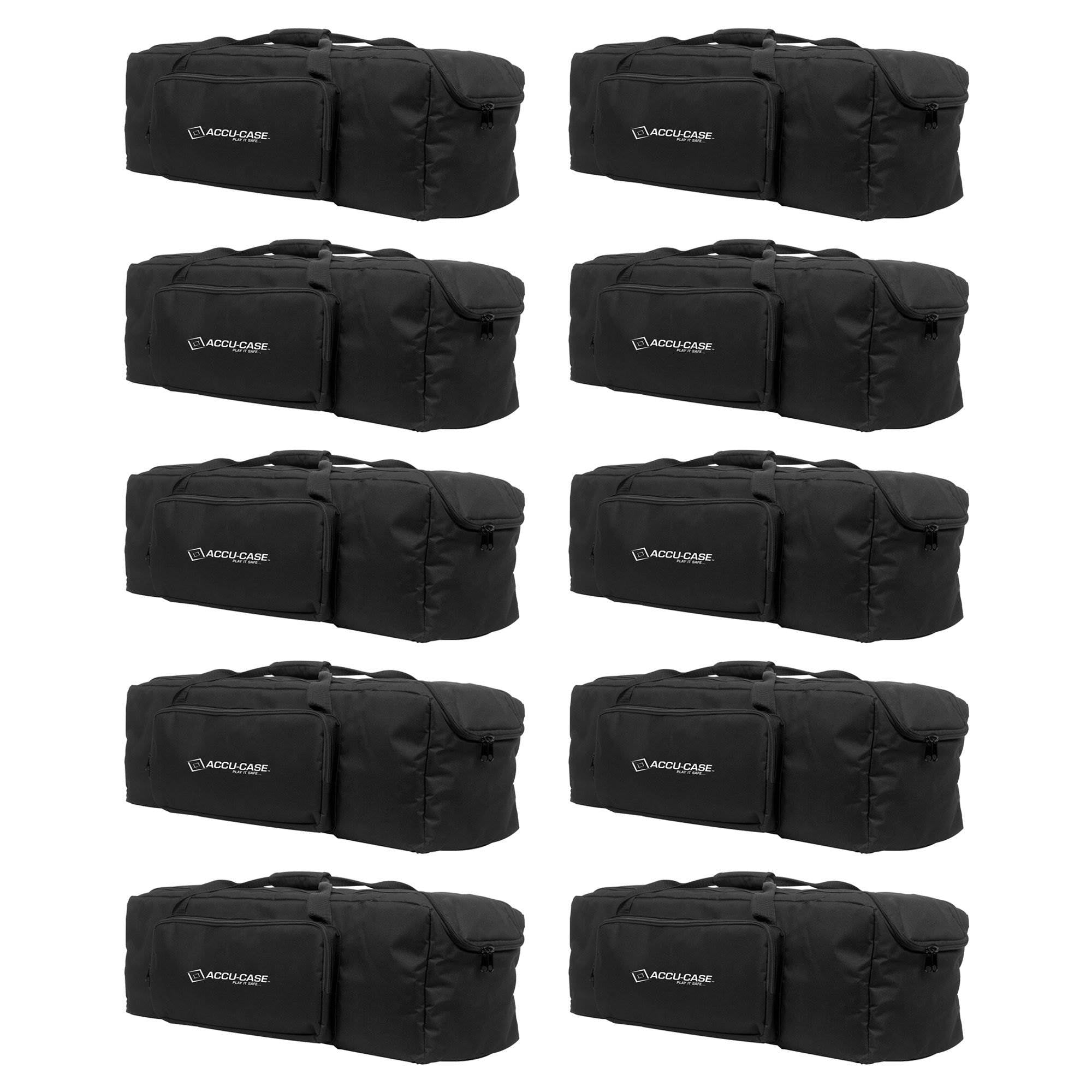 American DJ Accu Case Padded Slim LED Mega Par Light F8 Carry Bag (10 Pack)