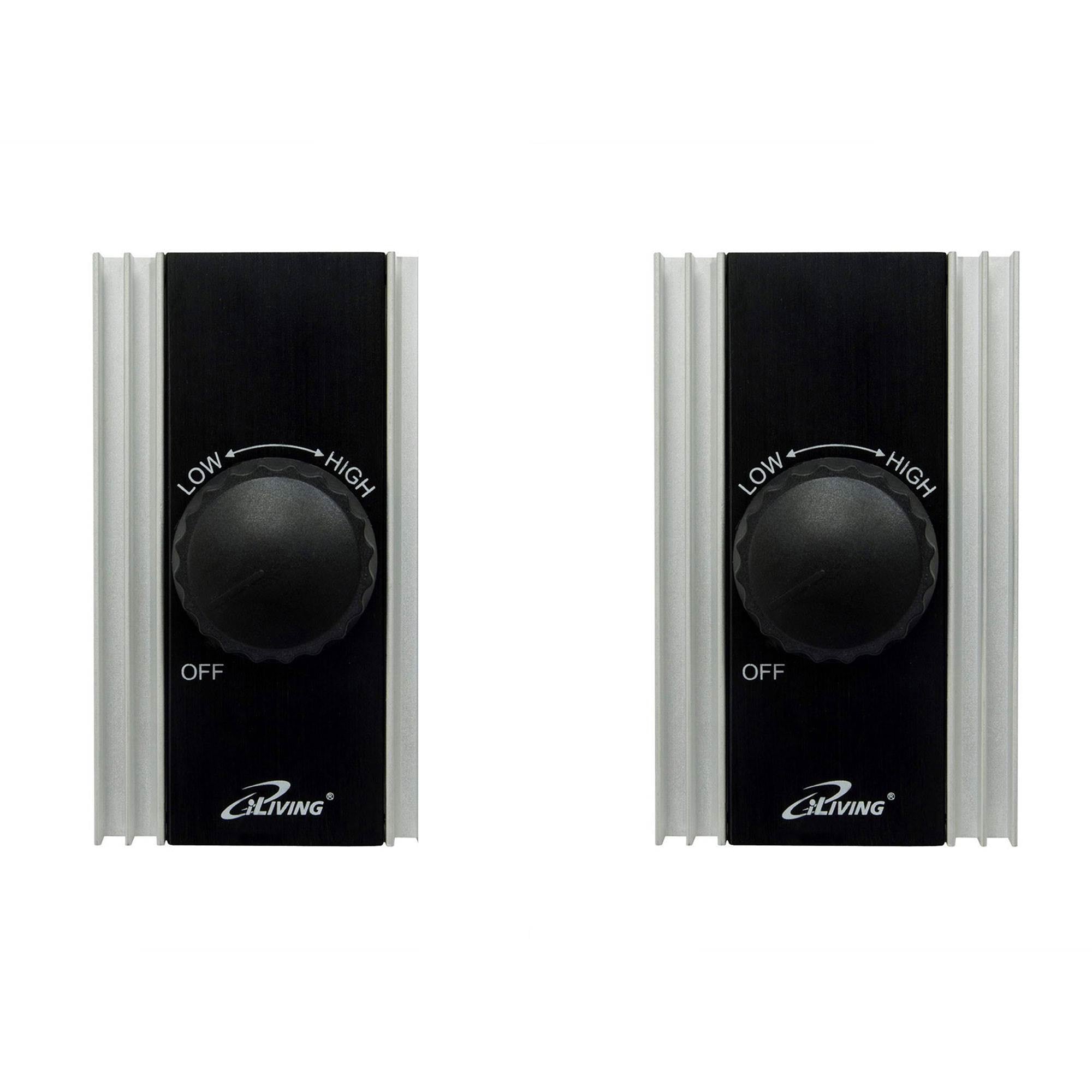 iLIVING Solid State Variable Adjustable Precision Fan Speed Controller (2 Pack)