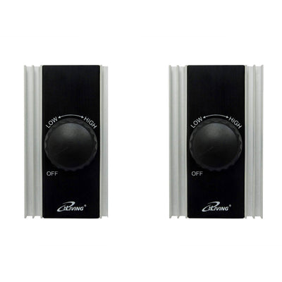 iLIVING Solid State Variable Adjustable Precision Fan Speed Controller (2 Pack)