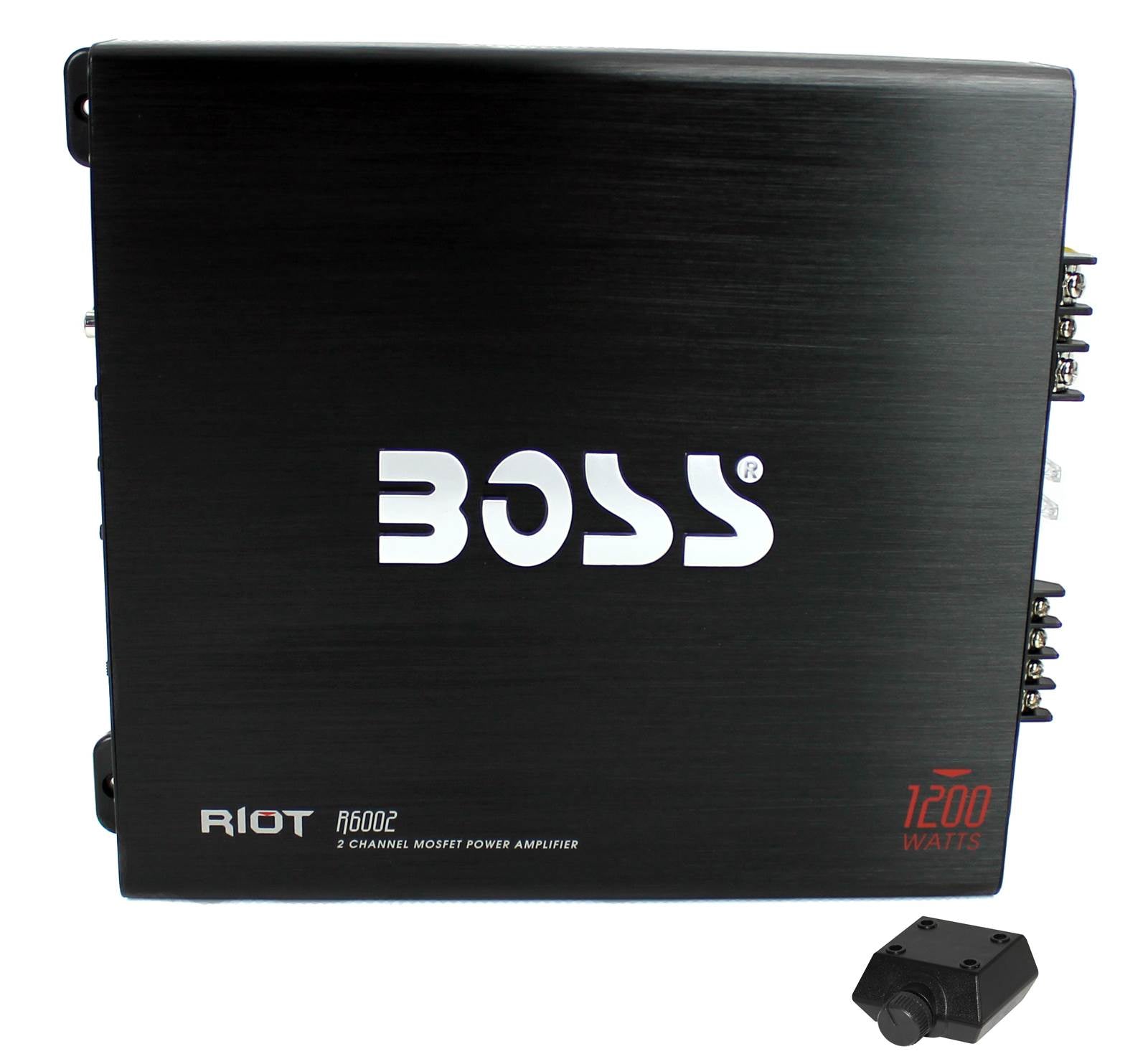 BOSS R6002 1200W 2-Channel MOSFET Power Car Audio Amplifier & Remote (2 Pack)