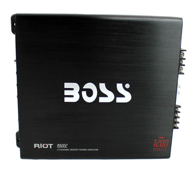 BOSS R6002 1200W 2-Channel MOSFET Power Car Audio Amplifier & Remote (3 Pack)