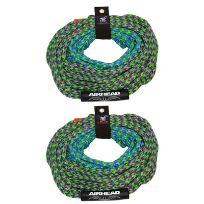 Airhead Boat 2 Section Tube 50-60 Foot Tow Rope for 4 Rider Towables (2 Pack)
