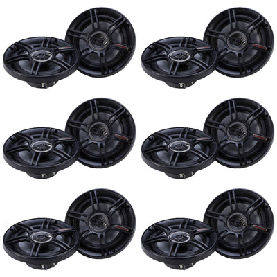 Crunch CS-653 300 Watts 6.5-Inch 3-Way 4 Ohms Steel Basket CS Speakers (12 Pack)