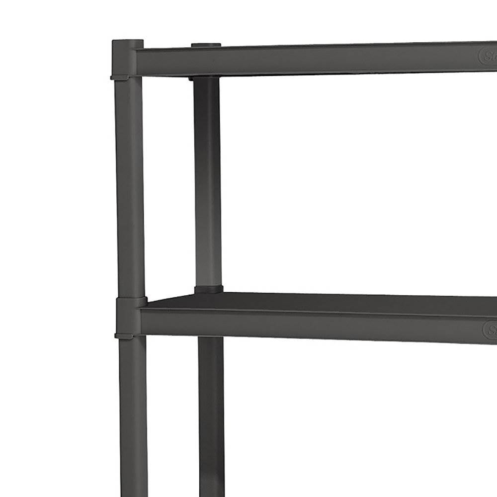 Sterilite 4 Shelf Durable Solid Surface Shelving Unit, Flat Gray (12 Pack)