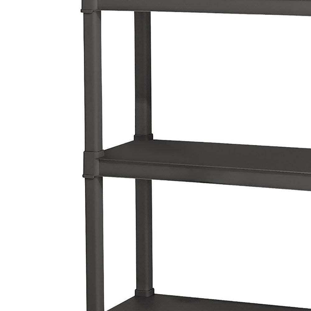 Sterilite 4 Shelf Durable Solid Surface Shelving Unit, Flat Gray (12 Pack)