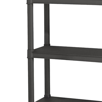 Sterilite 4 Shelf Durable Solid Surface Shelving Unit, Flat Gray (12 Pack)