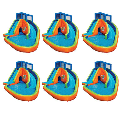 Banzai Sidewinder Falls Inflatable Kiddie Pool with Slides & Cannons (6 Pack)