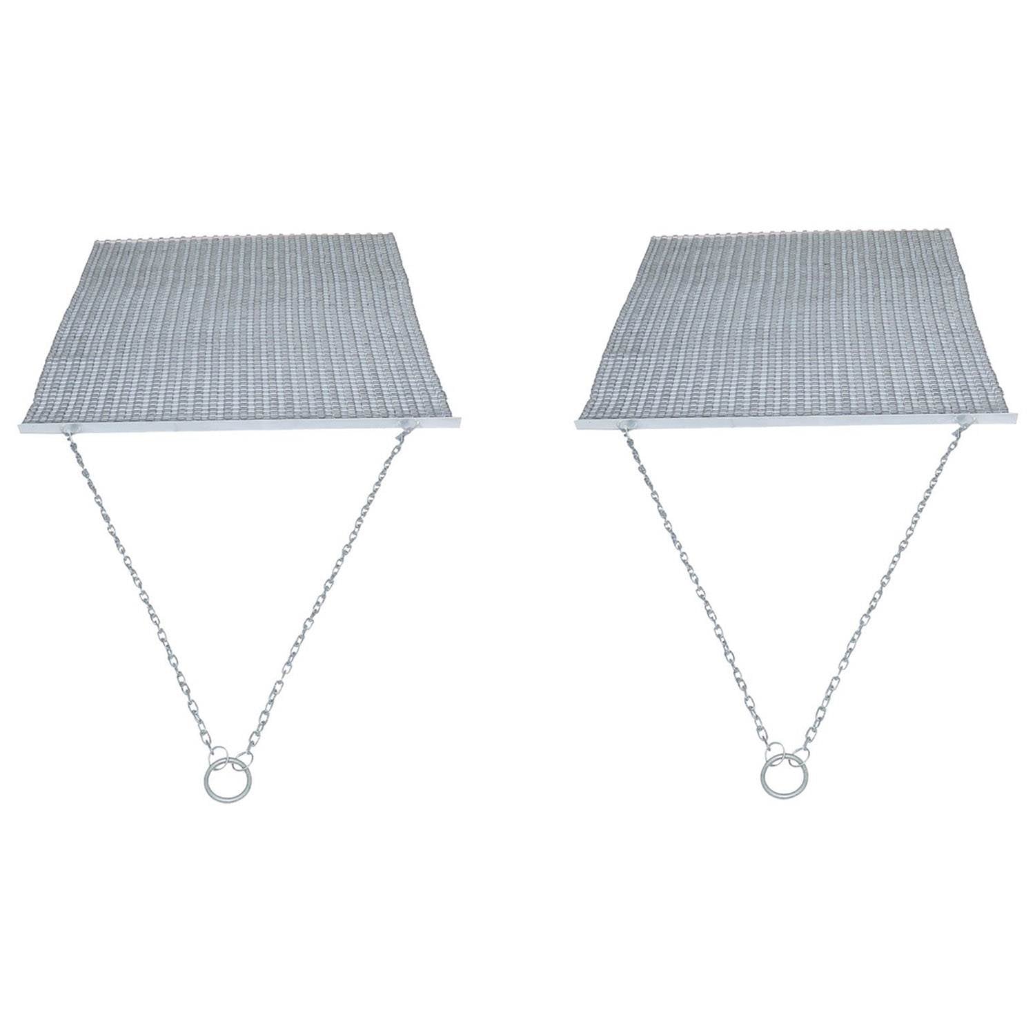 Yard Tuff 5 x 4.5' Steel Durable Chain Field Lawn Level ATV Drag Mat (2 Pack) - VMInnovations