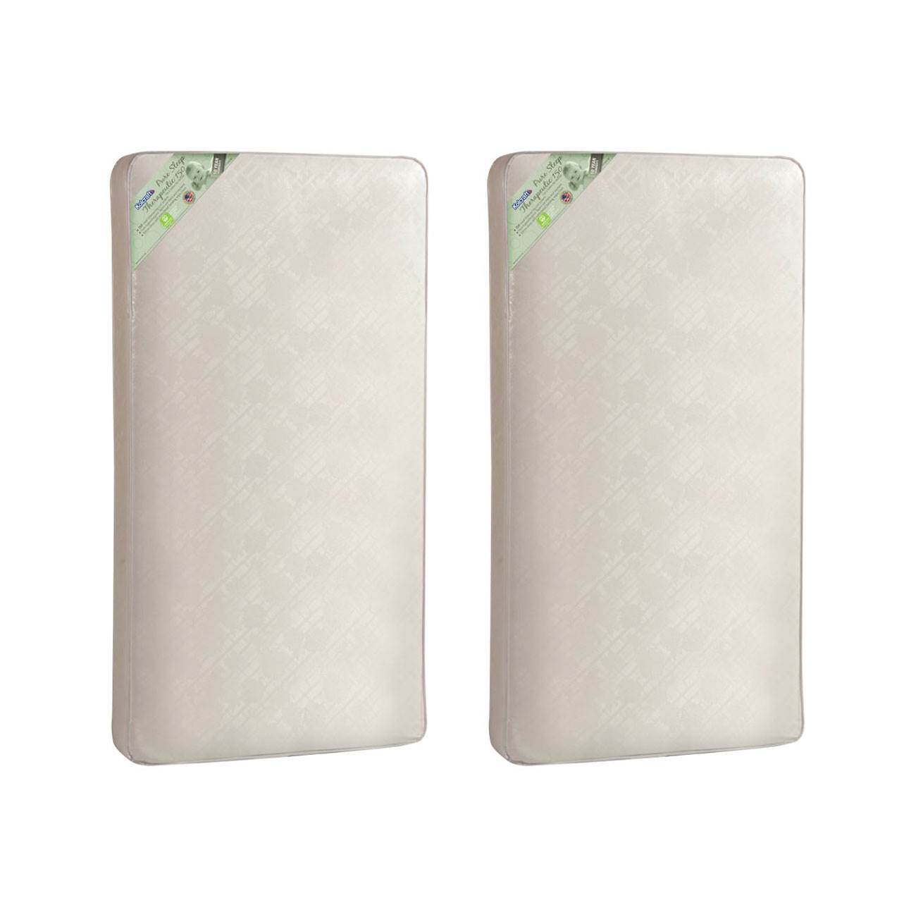 Kolcraft Infant and Toddler Therapeutic 150 Waterproof Crib Mattress  (2 Pack) - VMInnovations