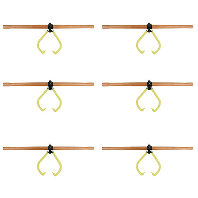 Timber Tuff TMW-12 4' Wood Handle 2 Person Logging Grapple Log Carrier (6 Pack)