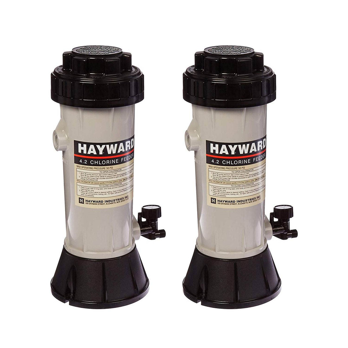 Hayward CL110 Automatic Pool Off-Line Chemical Trichlor Chlorine Feeder (2 Pack)