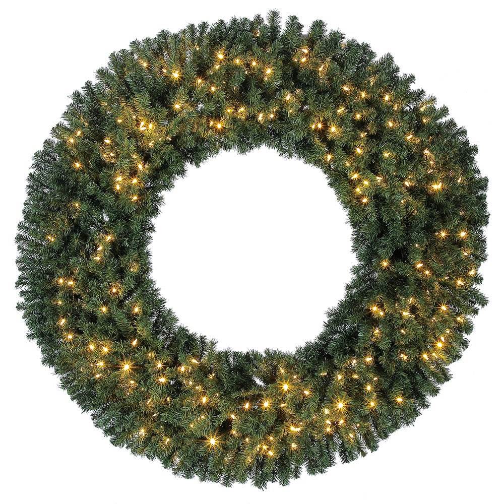 Home Heritage LED Christmas Wreath and 2 Entry Way Artificial Christmas Trees