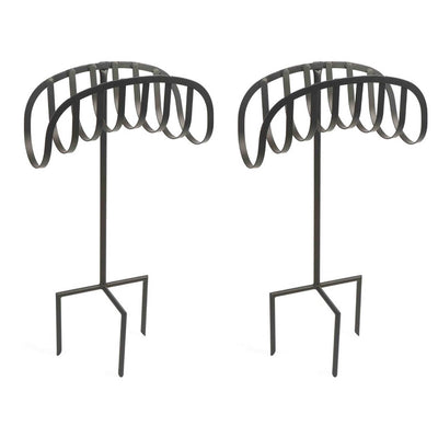 Liberty Garden Decorative Steel Metal Manager Garden Hose Storage Stand (2 Pack) - VMInnovations