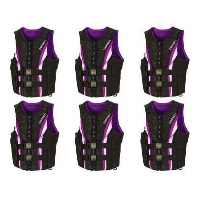 OBrien 2018 Womens Purple Neo Biolite Wakeboard Life Vest, Adult Small (6 Pack)