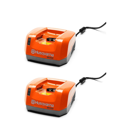 Husqvarna High Performance Lithium-Ion Battery Charger for 2.1 & 4.2 Ah (2 Pack)