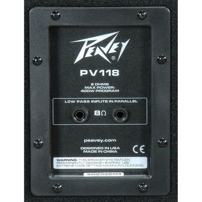 Peavey 18-in Compact Vented 400W Heavy Duty Passive Subwoofer Sub (4 Pack)