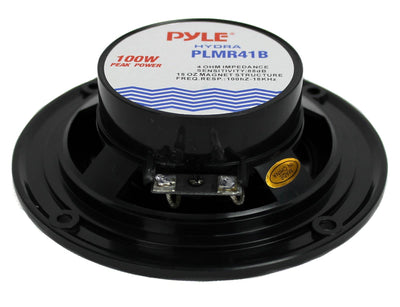 Pyle PLMR41B 4" 100W Dual Cone Waterproof Marine Boat Stereo Speakers (12 Pack)