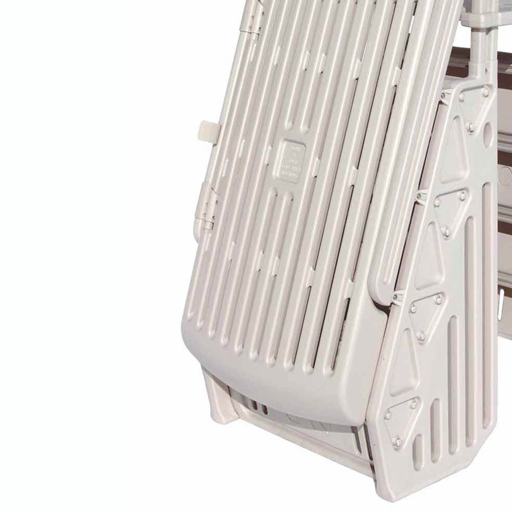 Vinyl Works Deluxe 30" In Step 48 - 56" Swimming Pool Ladder, White (6 Pack)