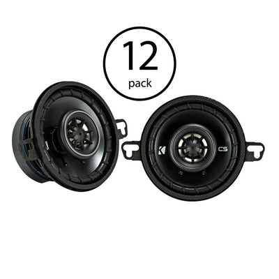 Kicker CSC35 90W 3.5 Inch 2-Way Coaxial Car Audio Speakers (Pair) (12 Pack)