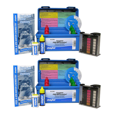 Taylor K-2106 Complete Swimming Pool/Spa FAS-DPD Bromine Water Test Kit (2 Pack)