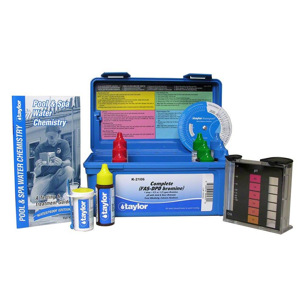 Taylor K-2106 Complete Swimming Pool/Spa FAS-DPD Bromine Water Test Kit (2 Pack)
