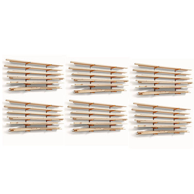 Portamate 6 Shelf 600 Pound Capacity Lumber Storage Organizer Rack (6 Pack)
