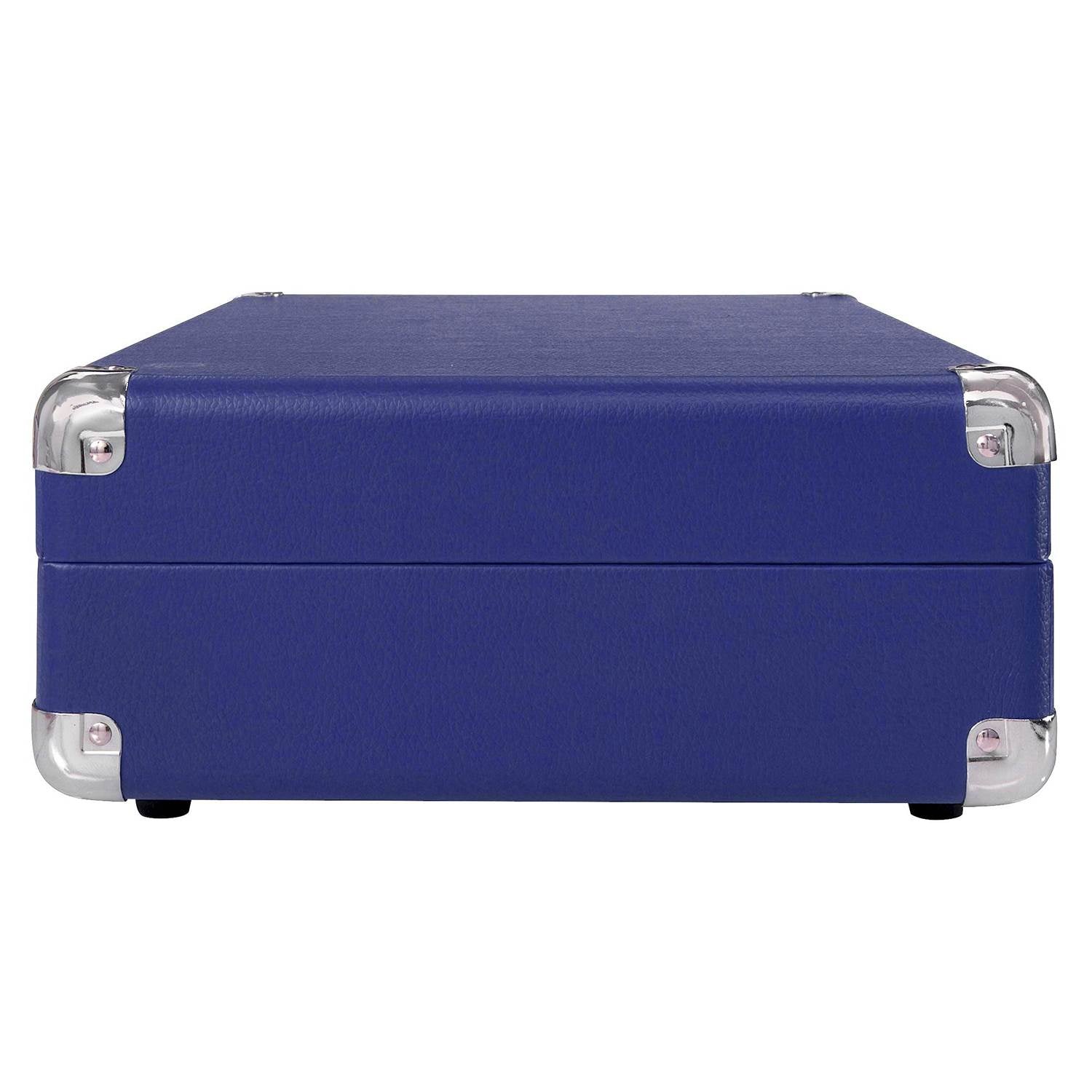 Crosley Cruiser Deluxe Portable Bluetooth Record Player Turntable, Blue (2 Pack)