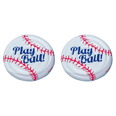 Swimline Giant Baseball Inflatable Swimming Pool Toy Raft Ride On Float (2 Pack)