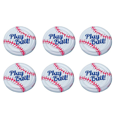 Swimline Giant Baseball Inflatable Swimming Pool Toy Raft Ride On Float (6 Pack)