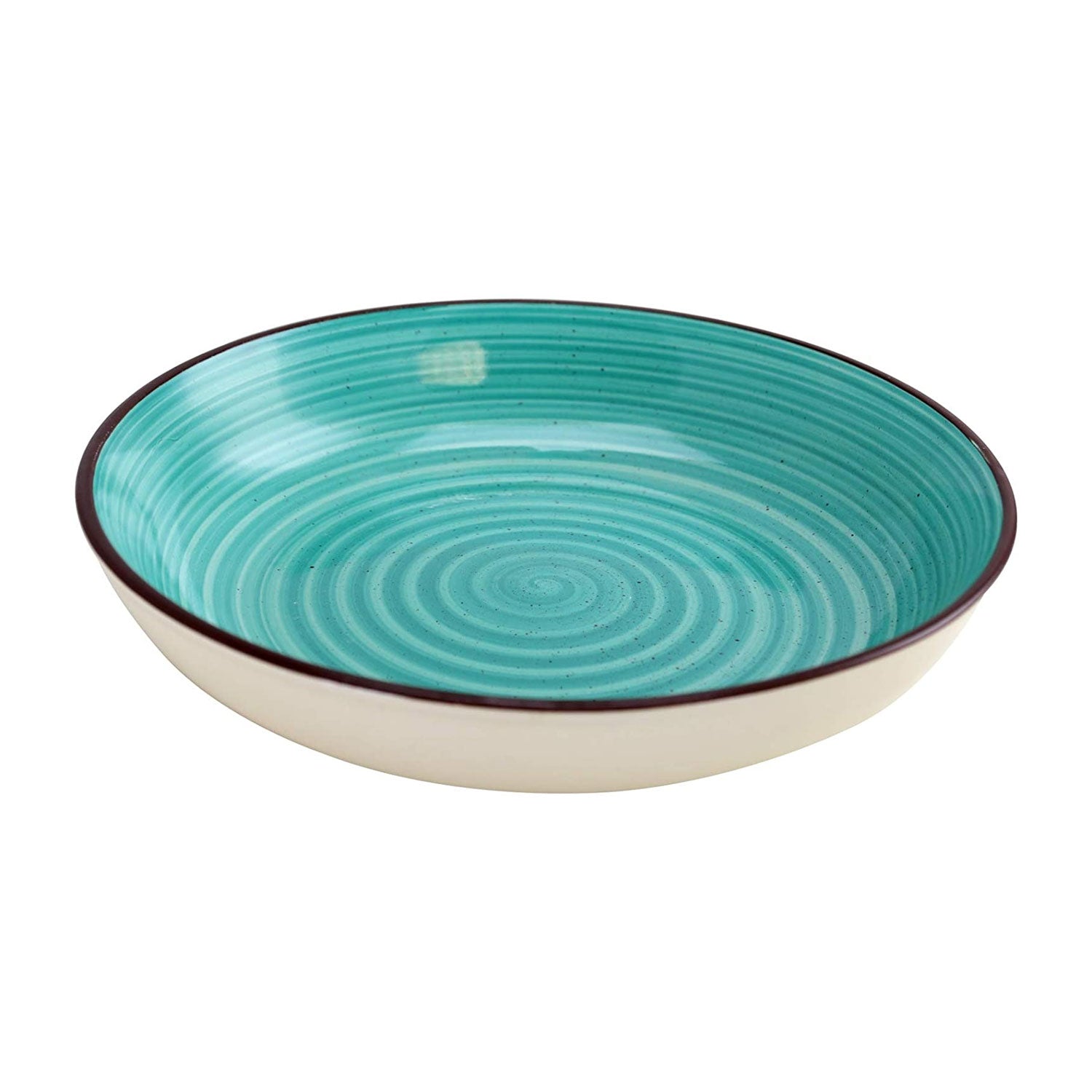 Gibson Color Speckle 4 Piece Stoneware Salad Bowl Dish Set, Assorted Colors - VMInnovations