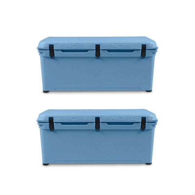 Engel 27 Gallon 130 Can 123 High Performance Molded Cooler, Arctic Blue (2 Pack)