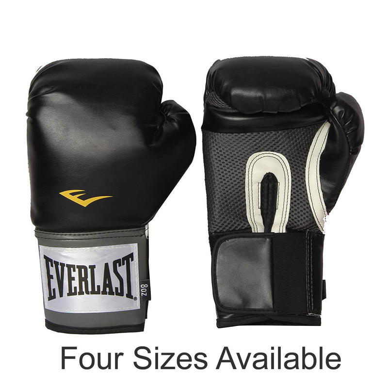 Everlast Pro Style Full Mesh Palm Training Boxing Gloves, Black